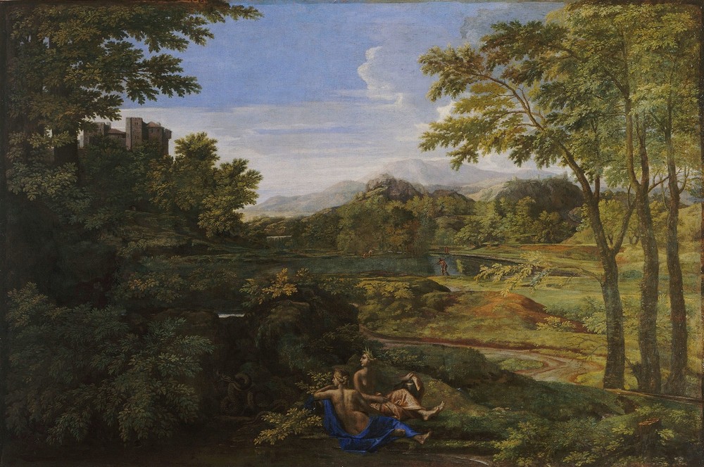 Paysage avec deux nymphes et un serpent (ca 1659)