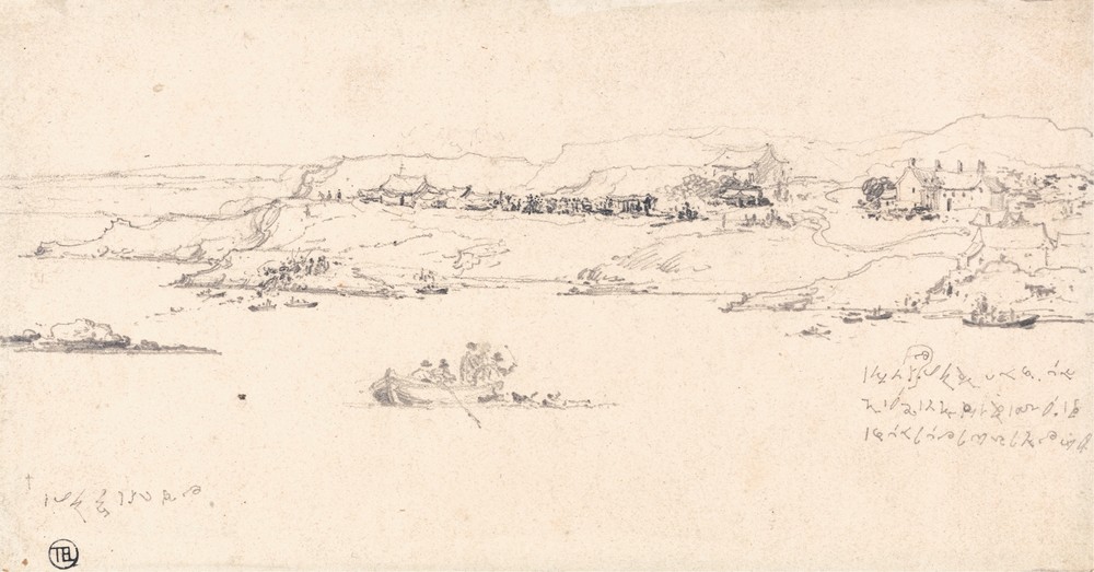 Coastal Village with Fishing Boats