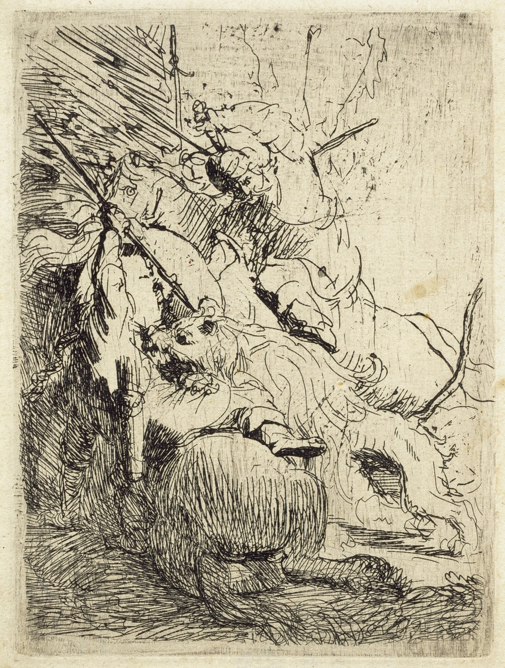 The Small Lion Hunt (with one lion) (c.1629)