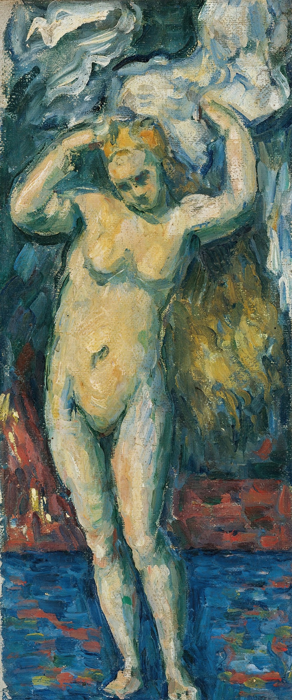 Baigneuse Debout, S’essuyant Les Cheveux (circa 1869)