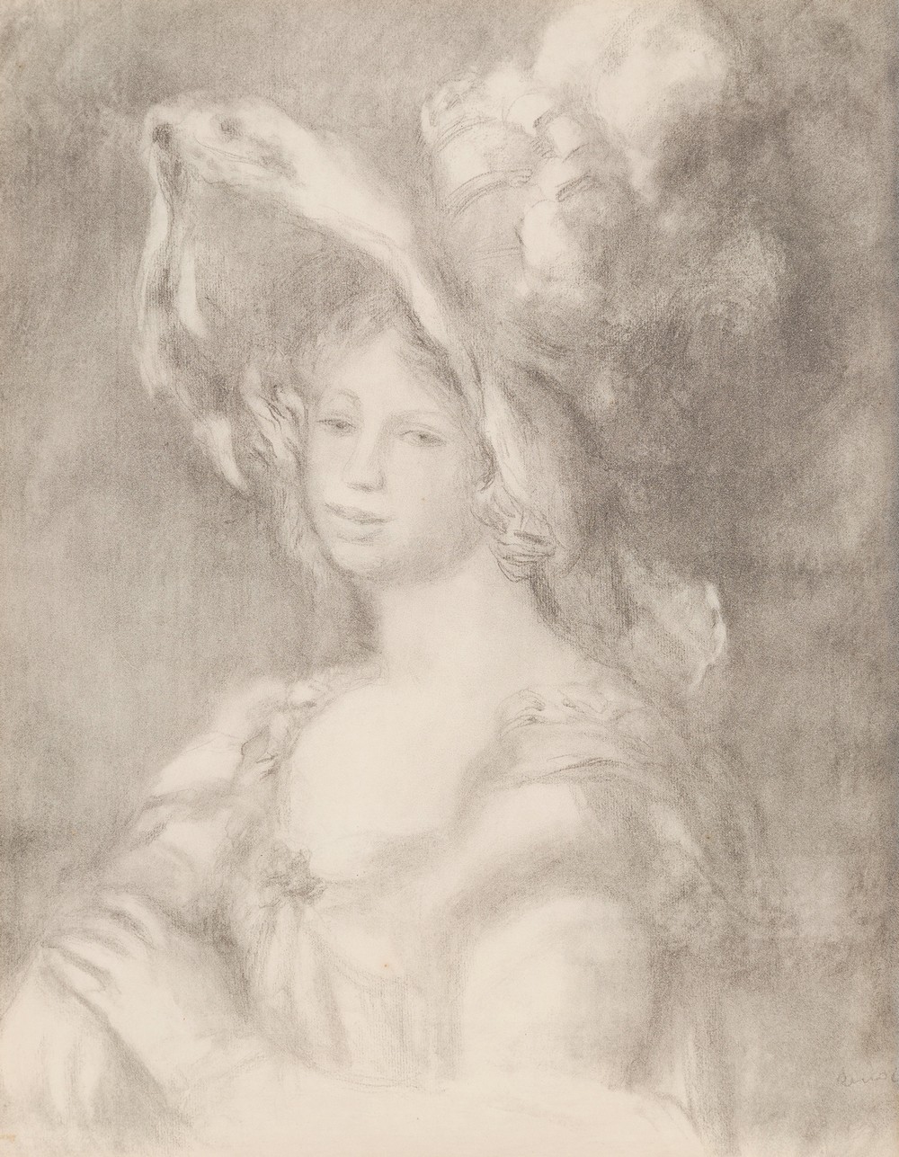 Jeune femme en buste (Mlle. Diéterle) (circa 1899)