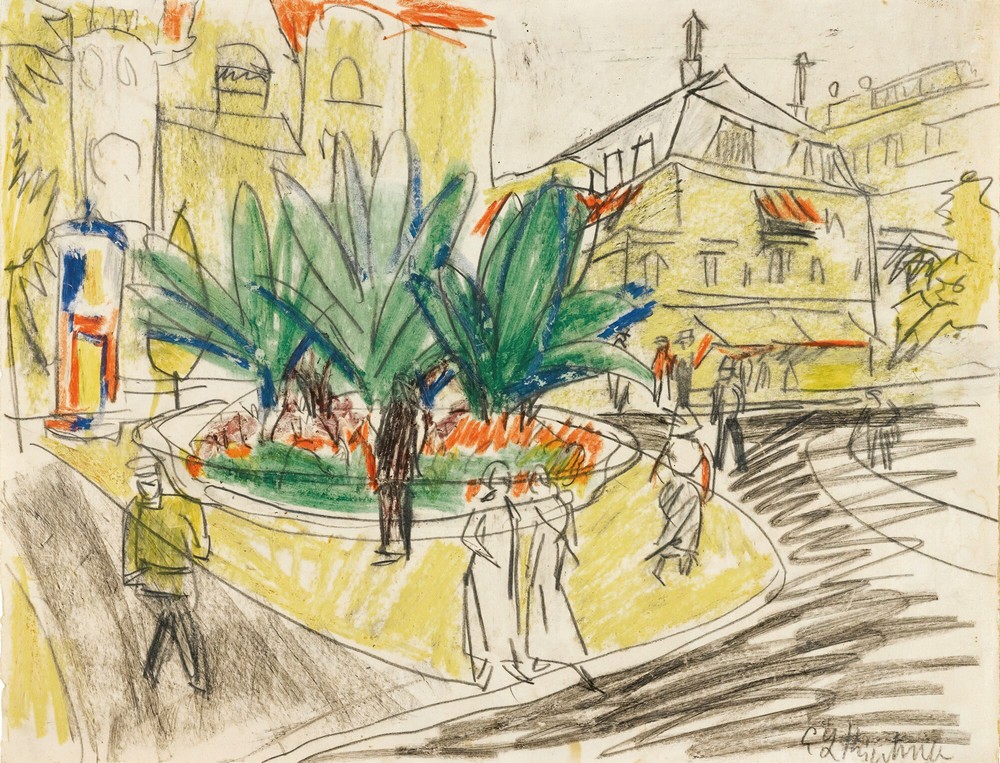 The Bosquet In Albertplatz In Dresden (1910-11)
