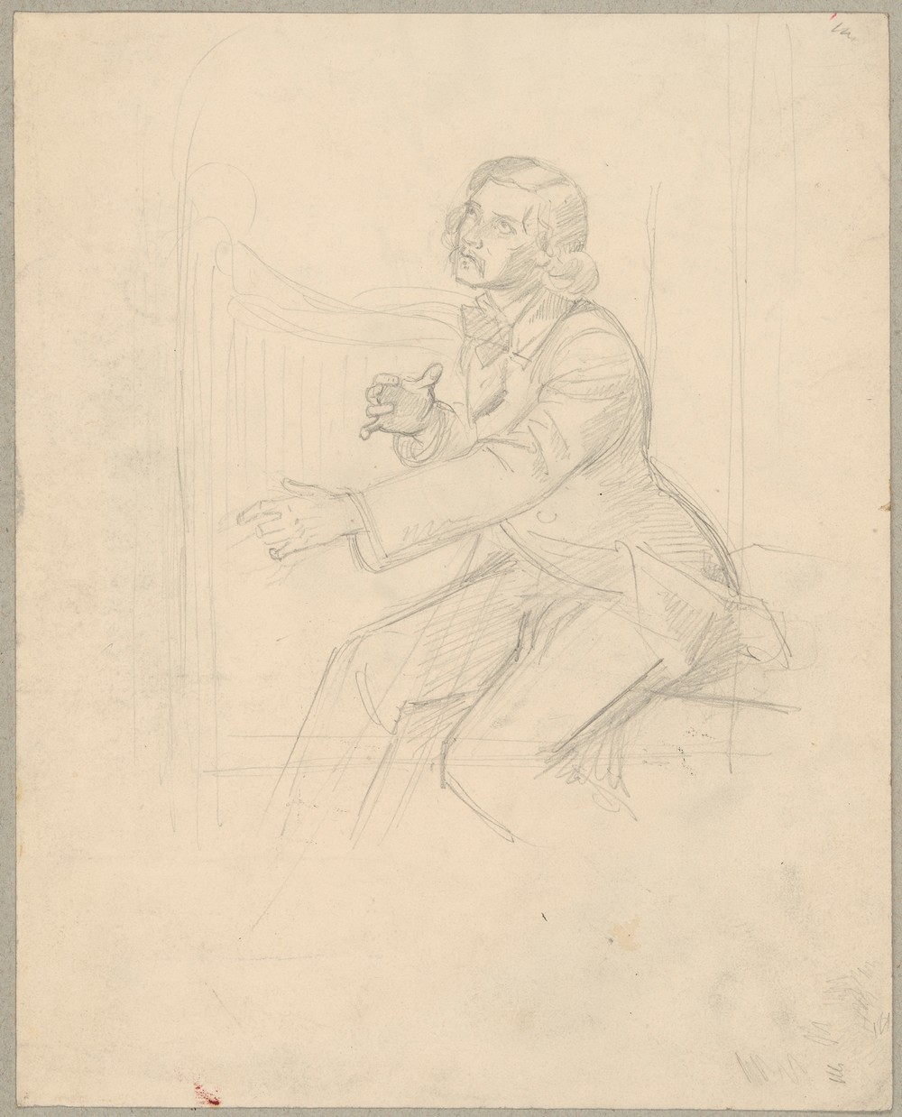 Study to the painting ‘King David playing the harp’