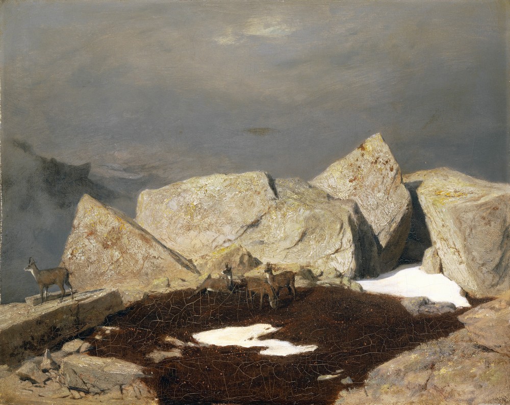 High Mountain Landscape With Chamois (Around 1849)