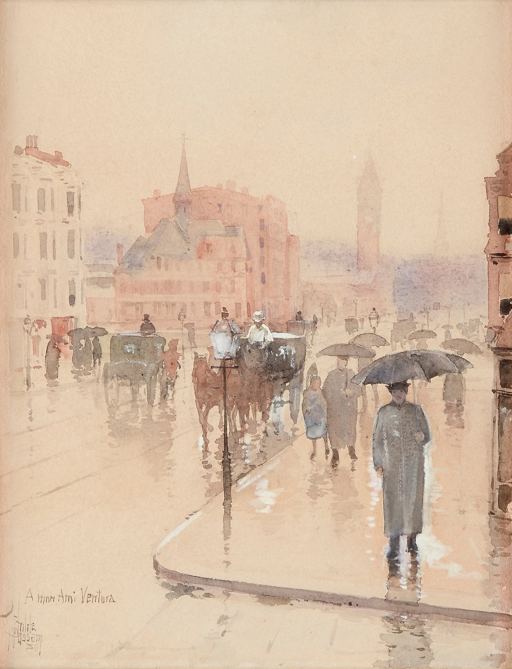 Rainy Day, Columbus Avenue, Boston