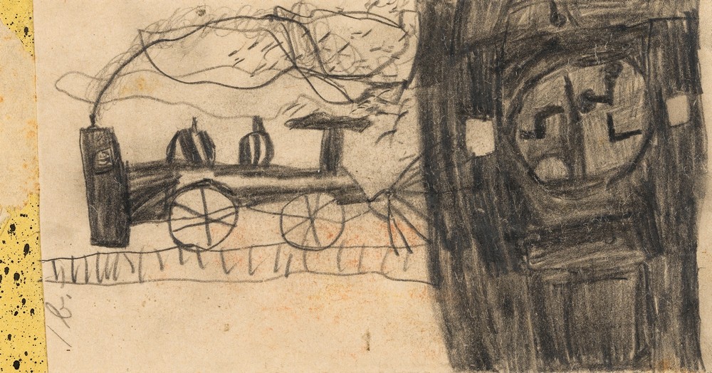 Eisenbahn (Kinderzeichnung) (CA 1895)