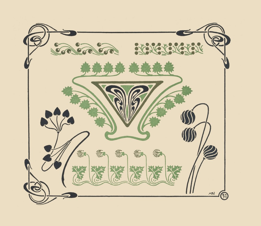 Abstract design based on leaves and arabesques